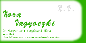 nora vagyoczki business card
